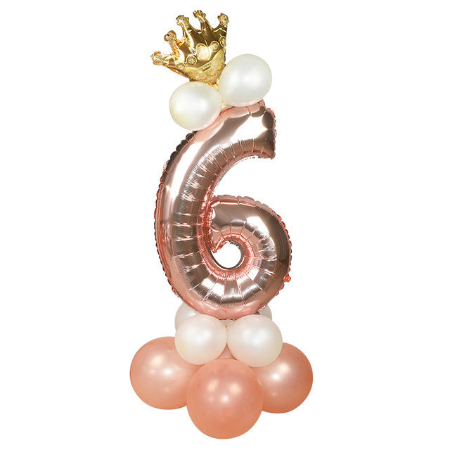 Gold Letter Balloon Banner