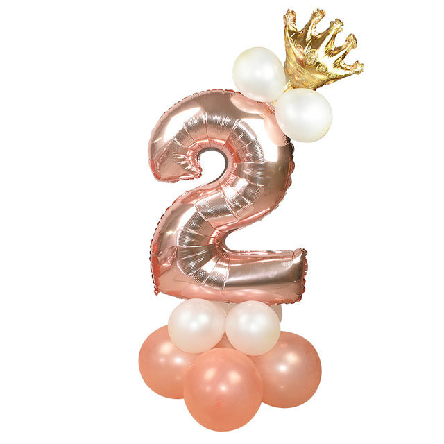 Gold Letter Balloon Banner
