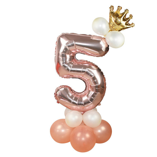 Gold Letter Balloon Banner