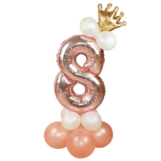 Gold Letter Balloon Banner