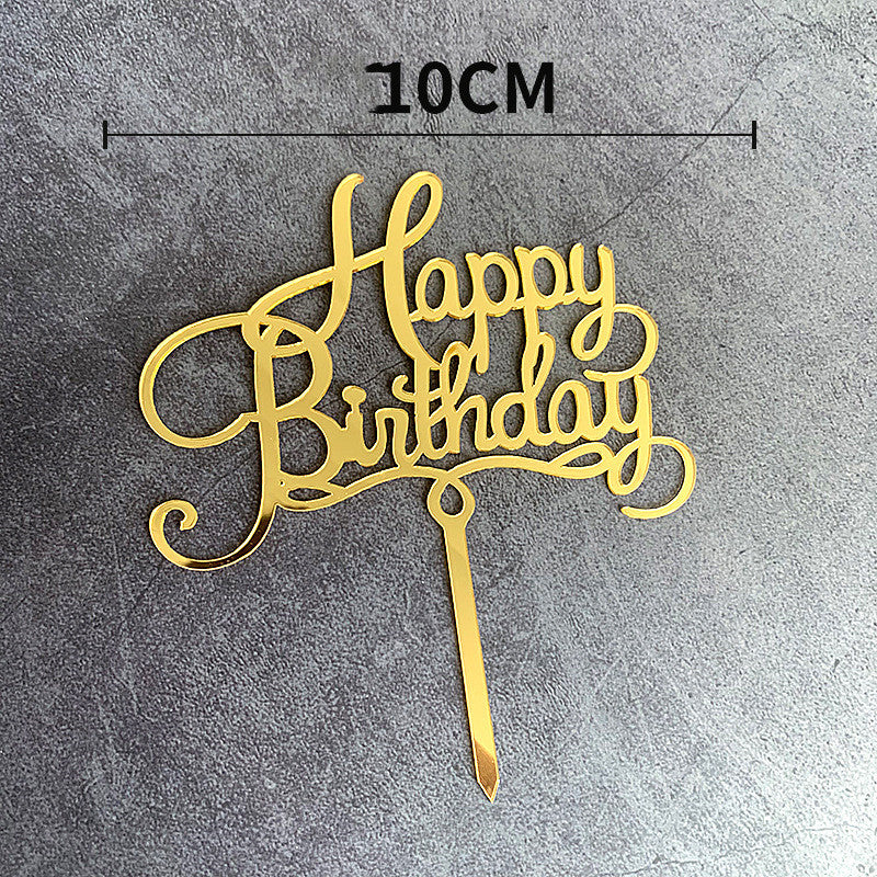 Acrylic Happy Birthday Cake Topper