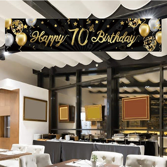 Gold Birthday Banner