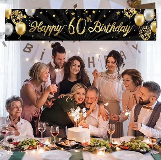 Gold Birthday Banner
