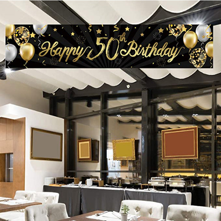 Gold Birthday Banner