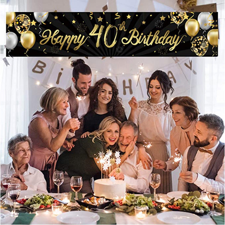 Gold Birthday Banner