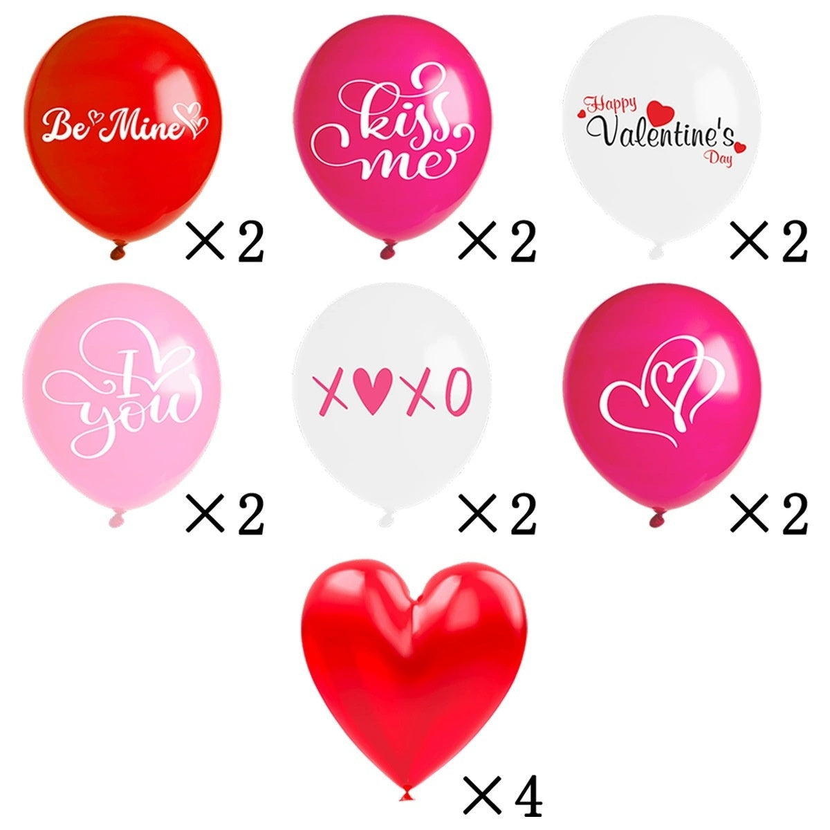 Valentine's Heart Balloon Set 💘