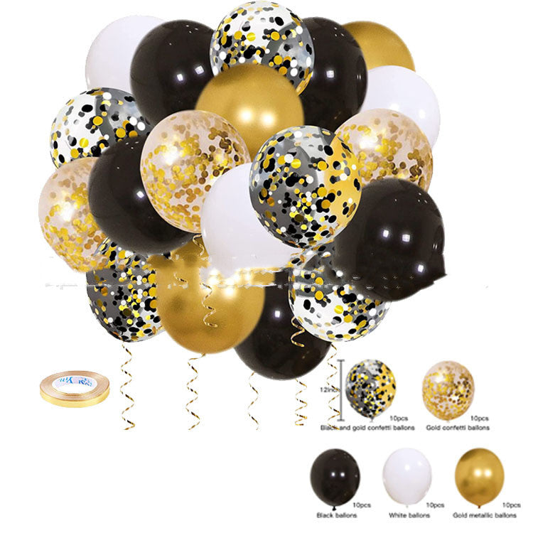 Black & Gold Glam Balloon Set 🖤