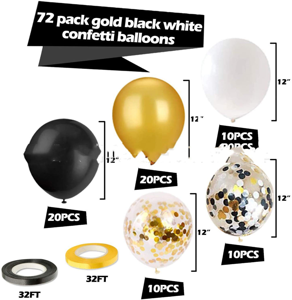 Black & Gold Glam Balloon Set 🖤