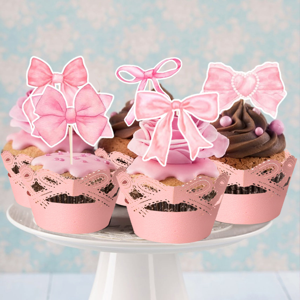 Cupcake Toppers & Wrappers Set
